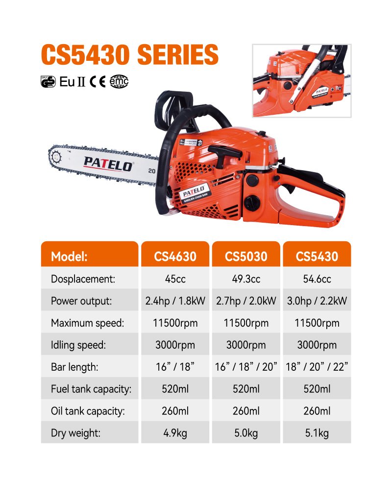 Motofierastrau PATELO CS5430 - descriere si specificatii 1