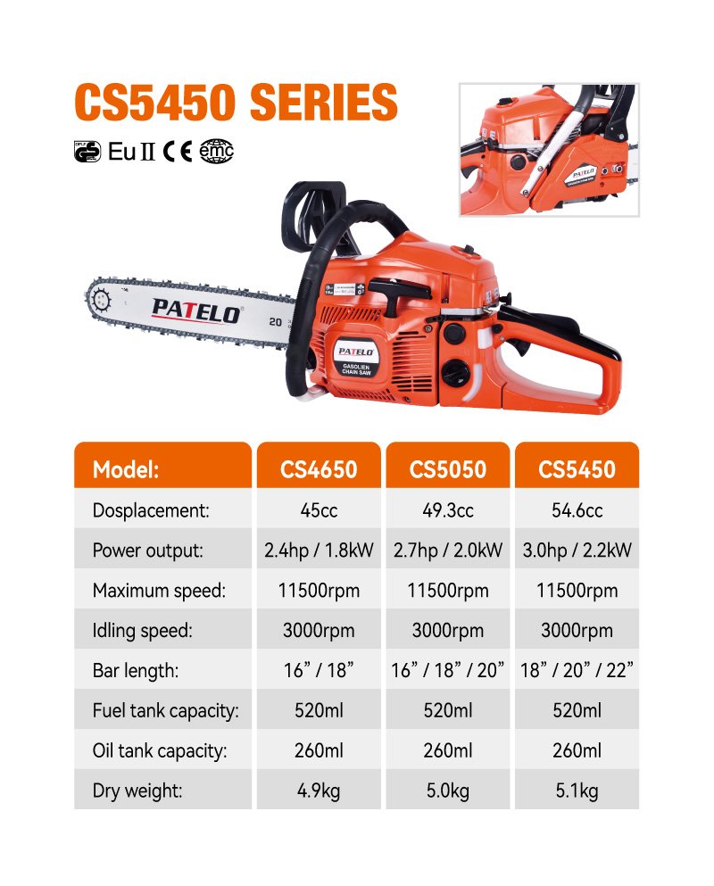 Motofierastrau PATELO CS5450 - descriere si specificatii 1