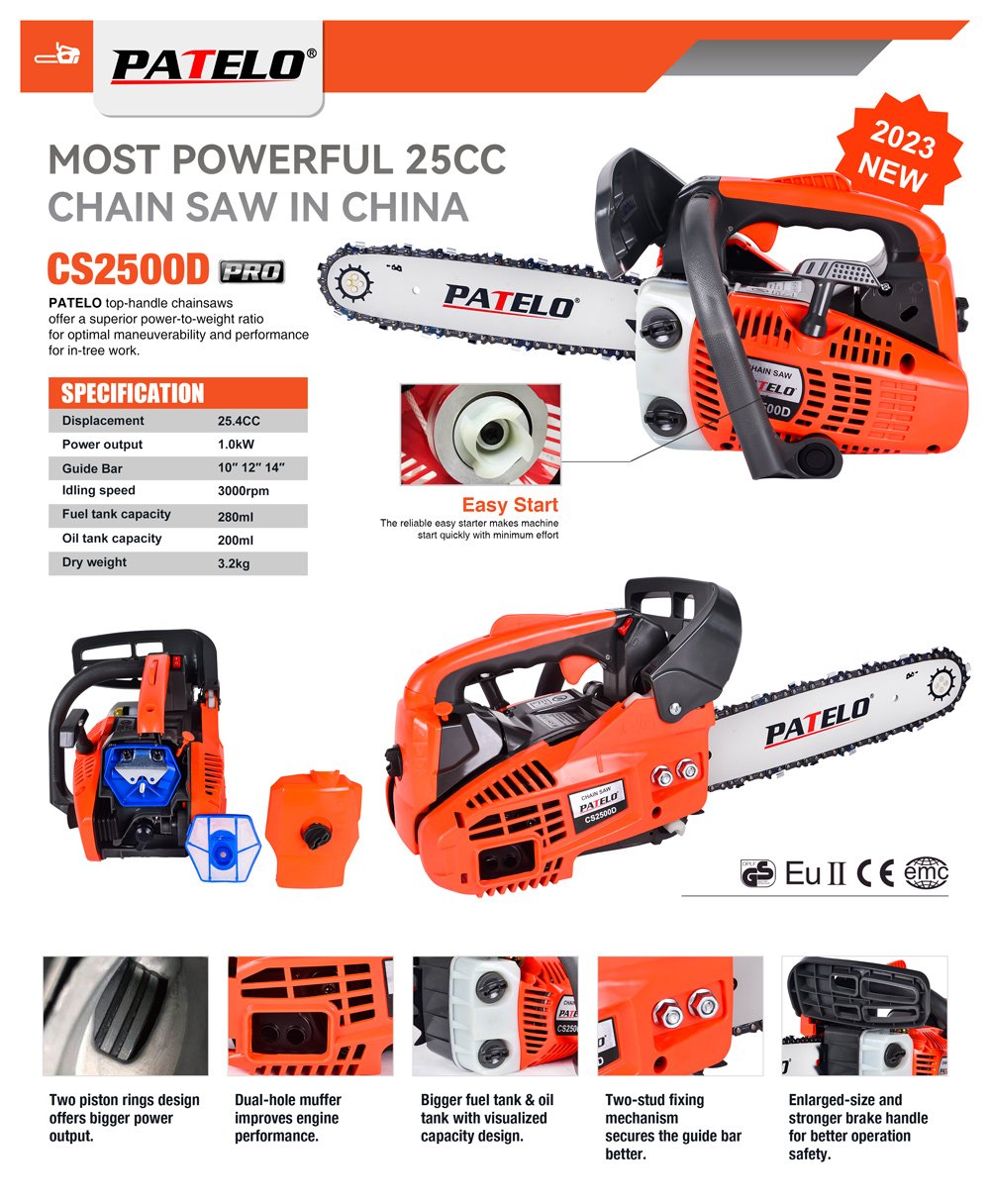 Motofierastrau pe benzina PATELO CS2500D - descriere si specificatii 1