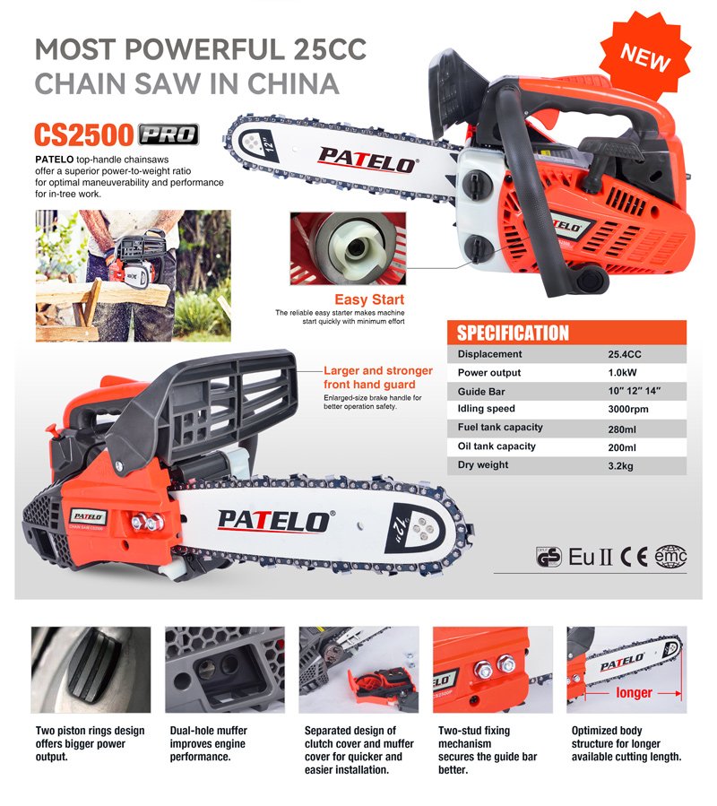 Motofierastrau pe benzina PATELO CS2500P - descriere si specificatii 1