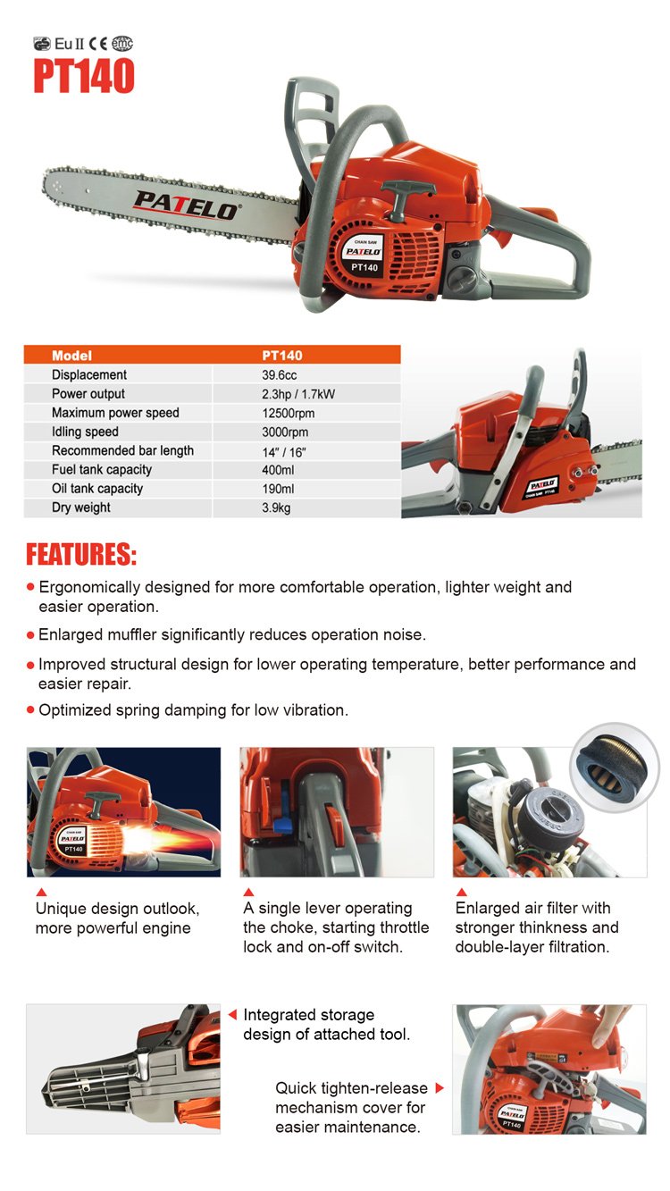 Motofierastrau PATELO PT140 - descriere si specificatii 2